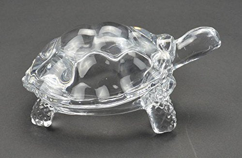 AM5388 Crystal Transparent Glass Tortoise Showpiece (Crystal - White)