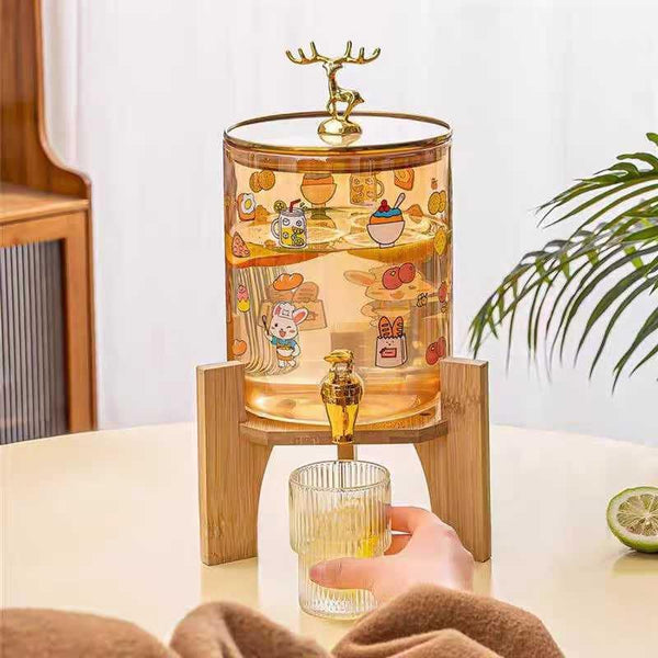 AM5390 Shine Max Glass Juice Dispenser - Gold, 3.6L
