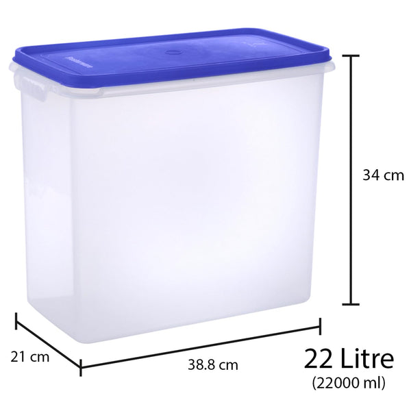 AM0519 Fresherware Rectangular Smart Modular Kitchen Storage Plastic Container 22 Litres (22000 ml)(Pack of 1)