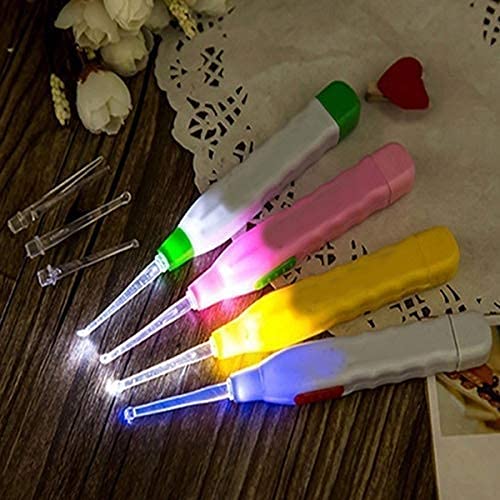 0611  LED Flashlight Earpick for Ear wax remover and cleaner, Ear cleaning tools for kids and adults