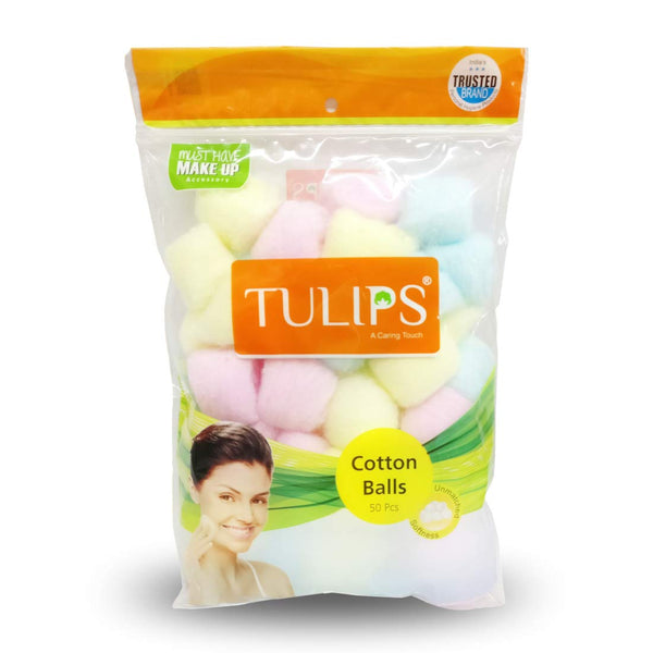 3869 Tulips Multicolor Cotton Balls (50 Pieces) - Pack Of 1
