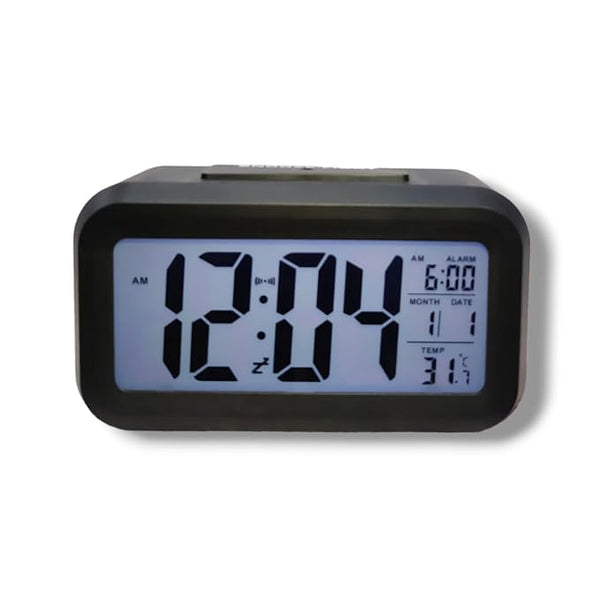 3159  Digital LCD Alarm Smart Clock with Calendar and Temperature Sensors