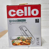 Di0009 Cello Fit & Fresh Clip-O Rectangle Glass Storage Container - 1050ml
