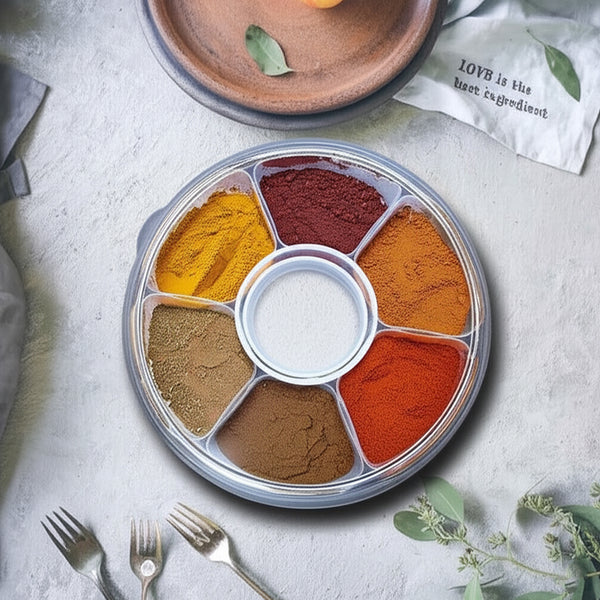 AM5795 Multipurpose Masala Box With Spoon (7 Compartments)