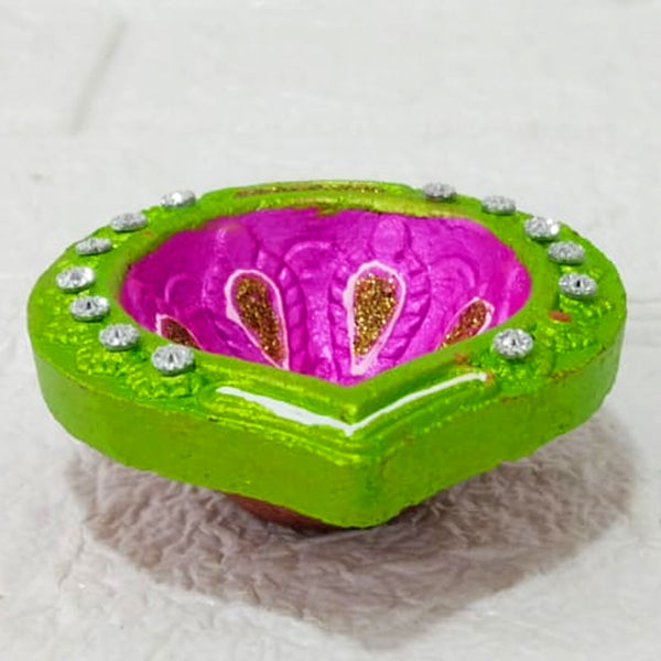 Di0382 Handmade Decorative Diwali Diyas Set of 4 – Multi-Design