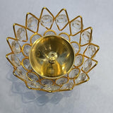 AM0359 Brass  Diamond & Lotus Style - Akhand Diya SIZE 1 BIG