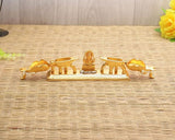AM0361 Golden Plated Elephant Kankavati with Ganesha
