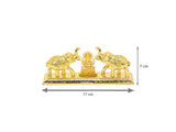 AM0361 Golden Plated Elephant Kankavati with Ganesha