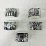 Di0308 Elegant Black & Silver Navratri Bracelet - Pack of 1pc
