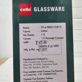 Di0008 Cello Fit & Fresh Clip-O Rectangle Glass Storage Container - 640ml