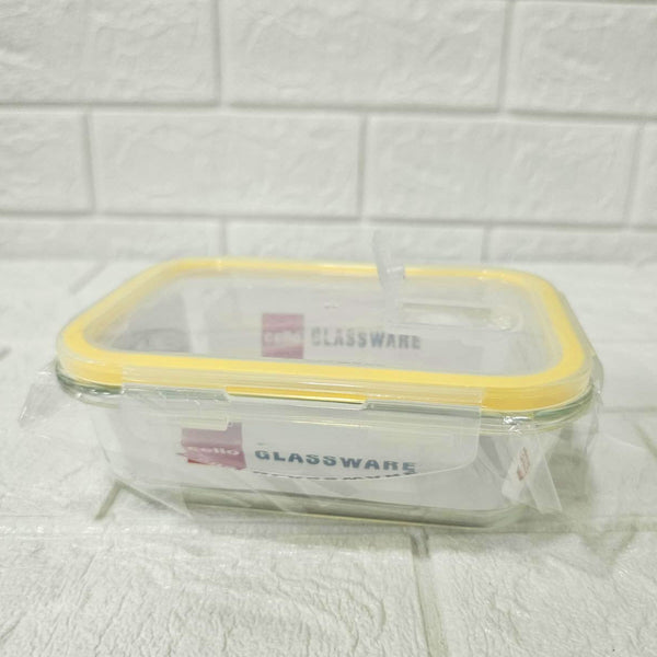 Di0008 Cello Fit & Fresh Clip-O Rectangle Glass Storage Container - 640ml