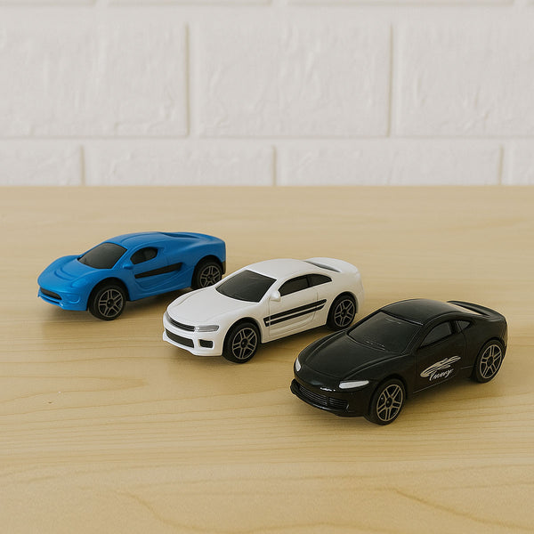 AM6045 Metal Die Cast Mini Racers Cars - 3pcs Toy Vehicles Play Set