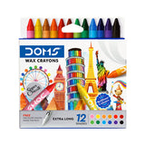 AM6081 DOMS Extra Long Wax Crayons 13 Shades