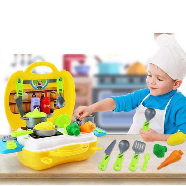 3187 Pretend Play Kitchen Cooking Set for Kids - Set of 26 Pcs
