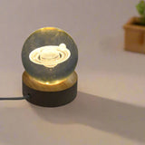 13607 Astronaut 3D Crystal Ball lamps With Wood Base (1 Pc)