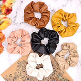 AM1028 Matte Scrunchies Hair Ties Thick Elastic Hair Bands MultiColor - 1 Pcs