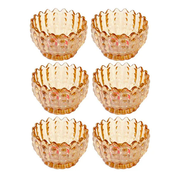 AM5966 Crystal Glass Ice Cream and Dessert Bowl -  Set of 6 Pcs (150 ml)