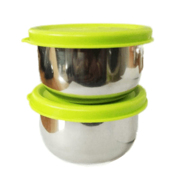 3333 Steel Nano Container With Airtight Lid - 100 ml (Pack of 2)