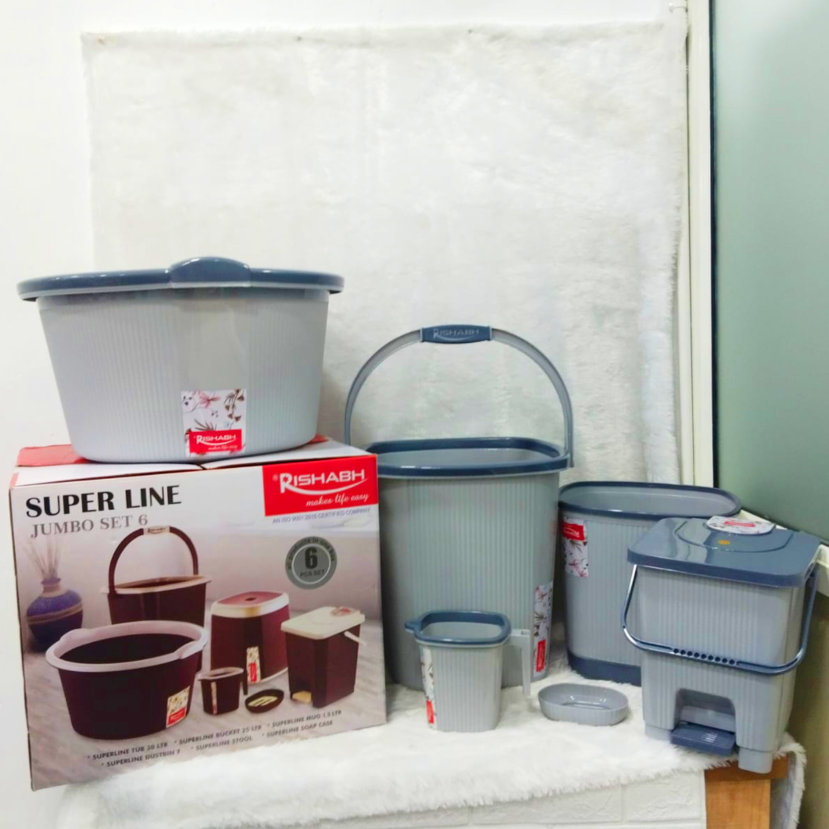 AM6226 Rishabh Super Line Jumbo Set 6 – Premium Bathroom Utility