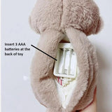 AM5412 Baby Soothing Music Tummy up Down with Light Breathing Teddy Bear Soft Toy Simulation Plush for Babies Kids Random Color