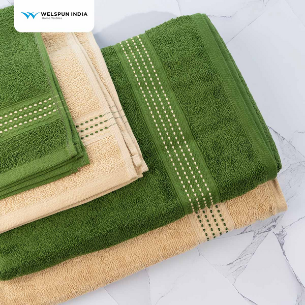 Di0016 Welspun Carnival Bath & Hand Towels Set - 4 Piece