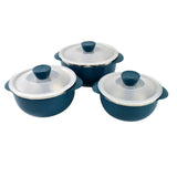 11540 Apex Microwave-Safe Serving Bowl 3 Pcs Set (700ml, 1000ml, 1400ml)