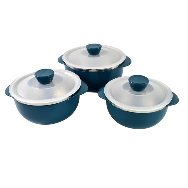 11540 Apex Microwave-Safe Serving Bowl 3 Pcs Set (700ml, 1000ml, 1400ml)