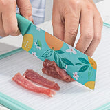 AM5666 3 Pcs Stainless Steel Knife Set Color Printed Stainless Steel Paring, Chef's & Cleaver Kitchen Knife Set, Pack of 3
