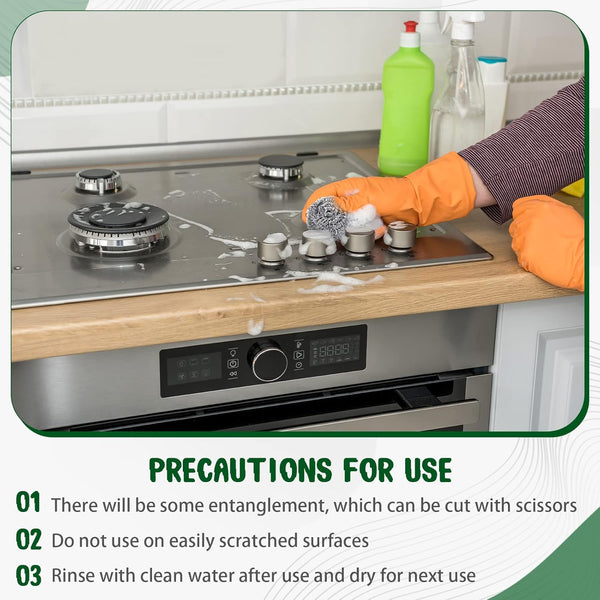 3526 Stainless Steel Cleaning Scrubbers ( pack of 12 )