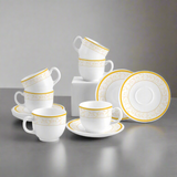 AM5671 Cello Divine Costa Multi-Design Cup & Saucer (Set of 6 Pcs)