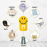 0604 Plastic Self-Adhesive Smiley Face Hooks, 1 Kg Load Capacity (6pcs)