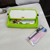 AM5541 Green Ben 10 Compass Box for Kids- (Pack of compassbox, 1 kit of pencil rubber and marker)