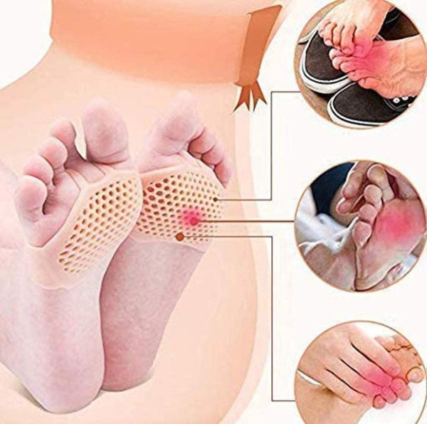 6057 Silicone Gel Half Toe Sleeve Pads (1Pair)