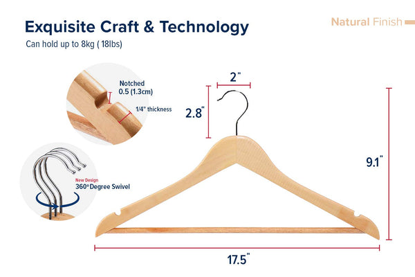 3373 Premium Wooden Hanger 1 Piece