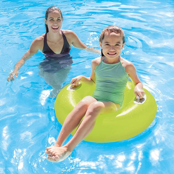 AM0389 Pool Rings with Handle, Baby Pool, Swimming Rings for Kids Mix Color (36 inch)