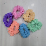 AM1283 Fabric Hair band Elastic Rubber Multicolor Color Hair Rope For Women and Girls 1pc