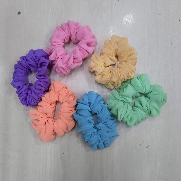 AM1283 Fabric Hair band Elastic Rubber Multicolor Color Hair Rope For Women and Girls 1pc
