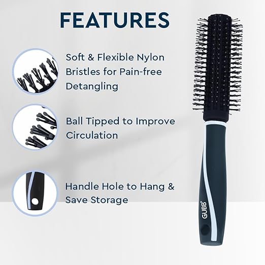 AM2048 Gubb Vogue Round Brush Soft Ball Tipped Bristles