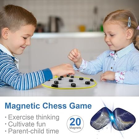 AM2867 Magnetic Game 5 Rendom Design Set with Magnetic Effect Using String and Stones 24pcs