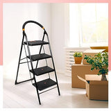 3543 Foldable 4 Step Ladder Folding Ladder for Home and Office Use Heavy Duty Performance Ladder 4 Feet