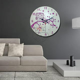 AM0609 Owl Pink Wooden Round Wall Clock design for Home -11.5x11.5