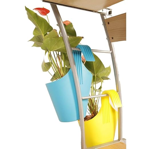 AM0852 Victor Hook Pot Planters for Home Décor Suitable for Balcony Railing Planter
