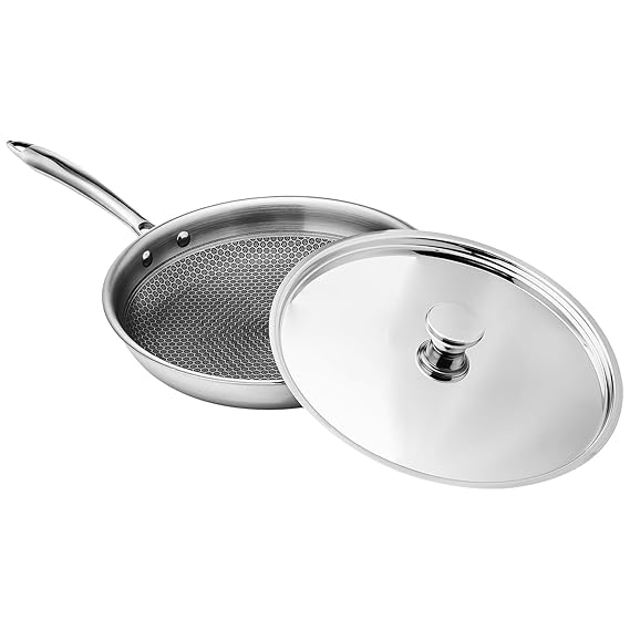 AM3917 PNB TRIPLY WOK WITH GLASS LID 28CM
