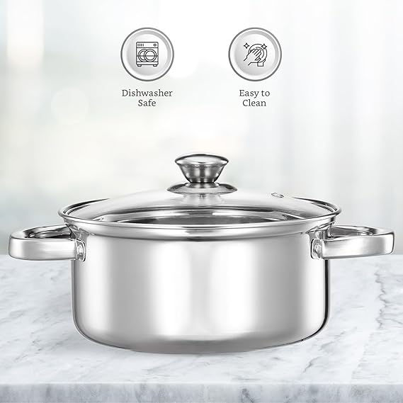 AM3912 PNB Kitchenmate Triply Cookpot with Glass Lid 28Cm
