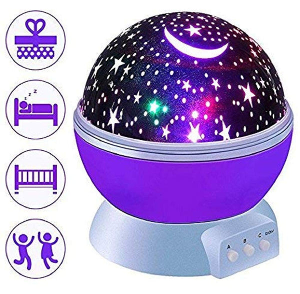 AM5046 Romantic Sky Star Master Night Light Projector Lamp with USB LED Rotation (Multi)