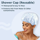 AM2049 Gubb Shower Cap Reusable Sturdy Hair Grip Waterproof Hair