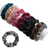 AM1038 2 Pcs Hair Ties Velvet Scrunchies, Elastic Flannelette Hair Bands Scrunchy Hair Ropes Women Hair Accessories