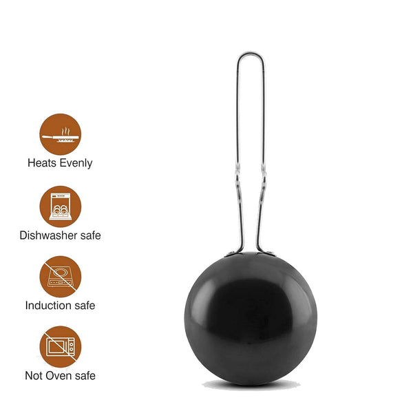 AM3581 SS Tadka Pan Gas StoveTop Compatible For Kitchen Size 10cm