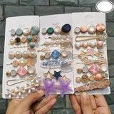 AM5004 Blubby Pearl Hair Clips, Hair Clips for Women, Acrylic Resin Hair Clips, Alligator Bobby Pins, Fashion Geometric Hairpins