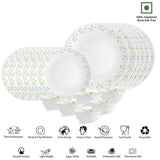 AM0637 Cello Opalware Imperial Opalware Dinner Set, 33 Units, White